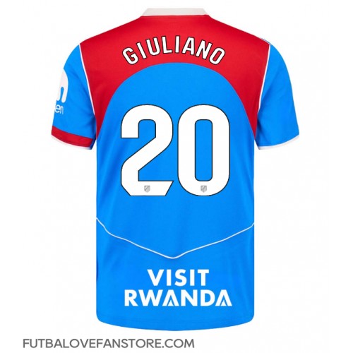 Atletico Madrid Giuliano Simeone #20 Tretí futbalový dres 2025-26 Krátky Rukáv Atletico Madrid Giuliano Simeone #20 Tretí futbalový dres 2025-26 Krátky Rukáv